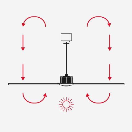 FARO 34372 - Loftsventilator MARINE M Ø 125 cm brun/sort IP44 + fjernbetjening