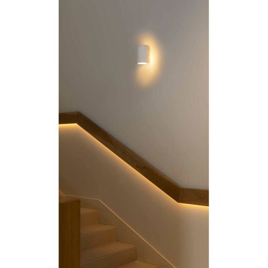 FARO 40522 - Væglampe SOLE 1xGU10/8W/230V hvid rund