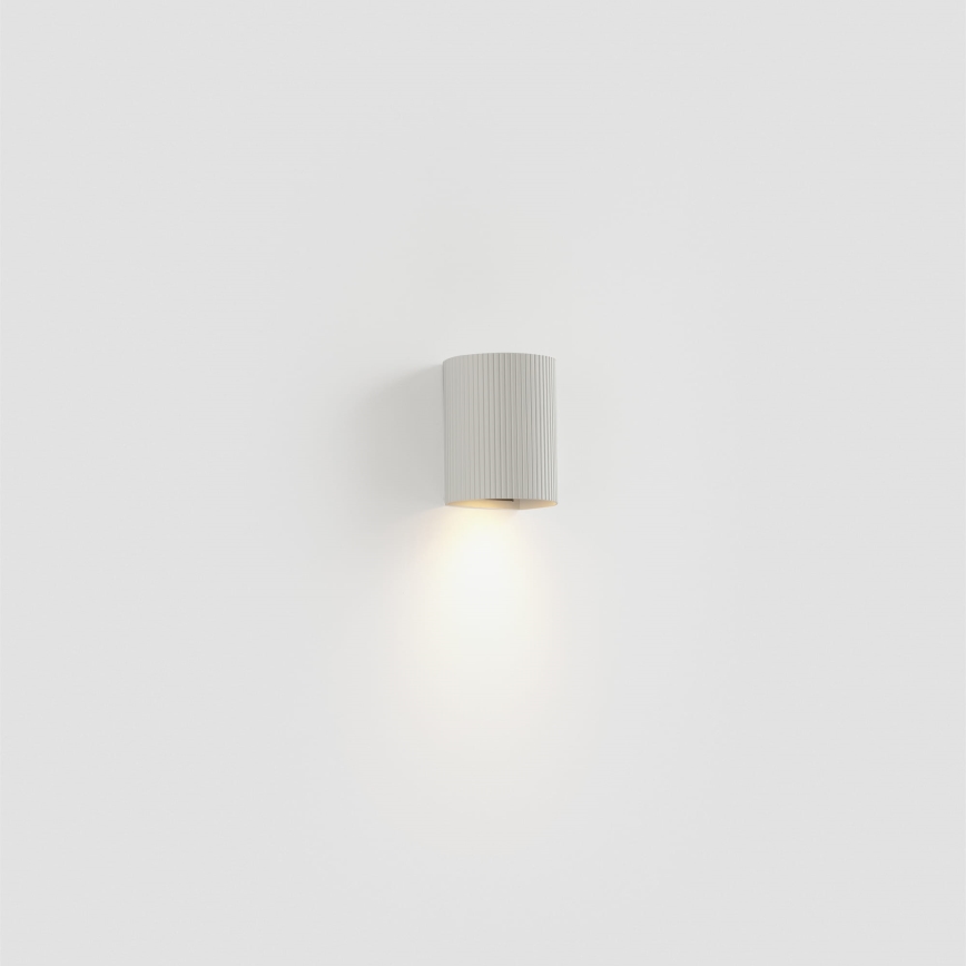 FARO 40526 - Væglampe SOLE 1xGU10/8W/230V hvid rillet rund