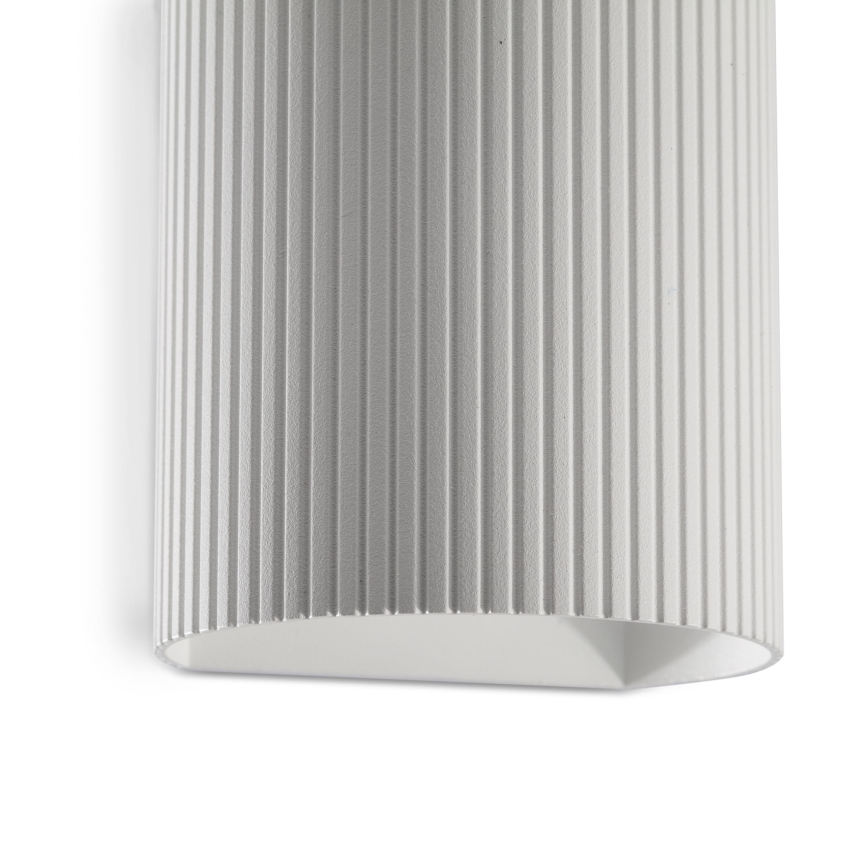 FARO 40526 - Væglampe SOLE 1xGU10/8W/230V hvid rillet rund
