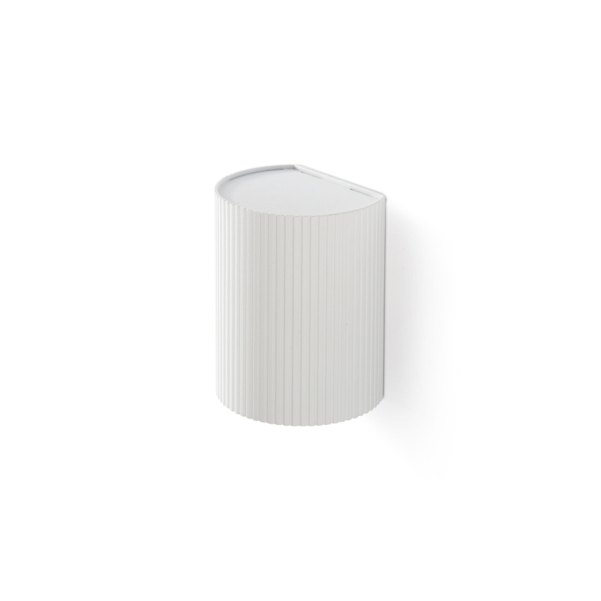 FARO 40526 - Væglampe SOLE 1xGU10/8W/230V hvid rillet rund