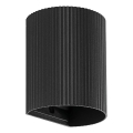 FARO 40527 - Væglampe SOLE 1xGU10/8W/230V sort rillet rund