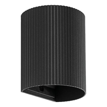 FARO 40527 - Væglampe SOLE 1xGU10/8W/230V sort rillet rund