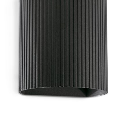 FARO 40527 - Væglampe SOLE 1xGU10/8W/230V sort rillet rund