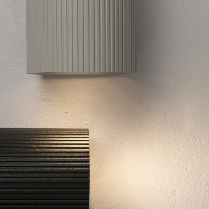 FARO 40528 - Væglampe SOLE 1xGU10/8W/230V grå rillet rund
