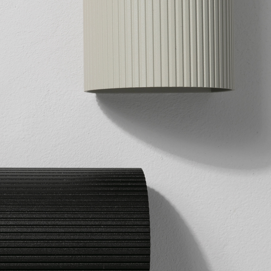 FARO 40528 - Væglampe SOLE 1xGU10/8W/230V grå rillet rund