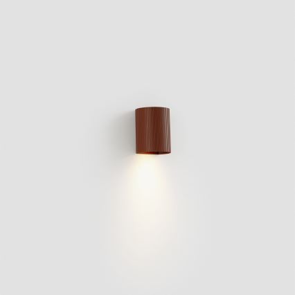 FARO 40529 - Væglampe SOLE 1xGU10/8W/230V mursten rillet rund