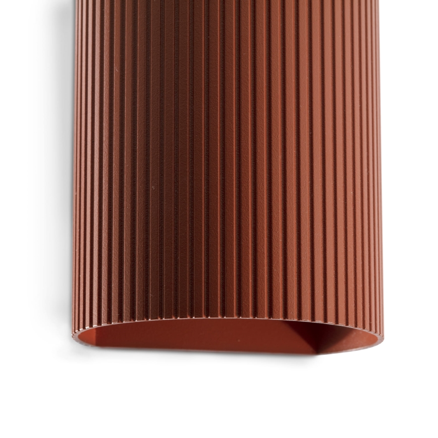 FARO 40529 - Væglampe SOLE 1xGU10/8W/230V mursten rillet rund