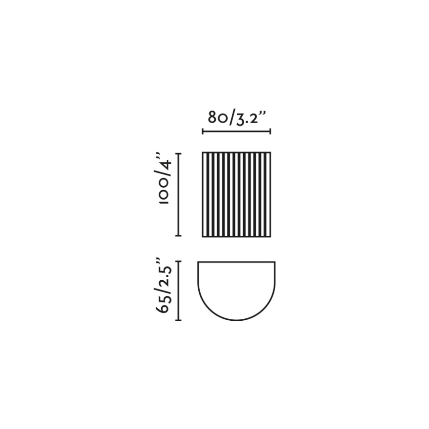 FARO 40529 - Væglampe SOLE 1xGU10/8W/230V mursten rillet rund