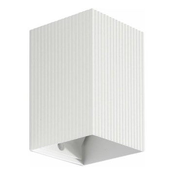 FARO 40534 - Væglampe SOLE 1xGU10/8W/230V hvid rillet kantet