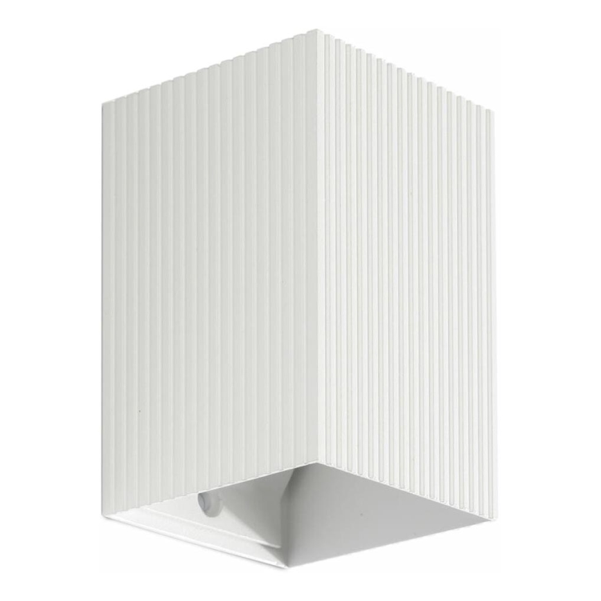 FARO 40534 - Væglampe SOLE 1xGU10/8W/230V hvid rillet kantet
