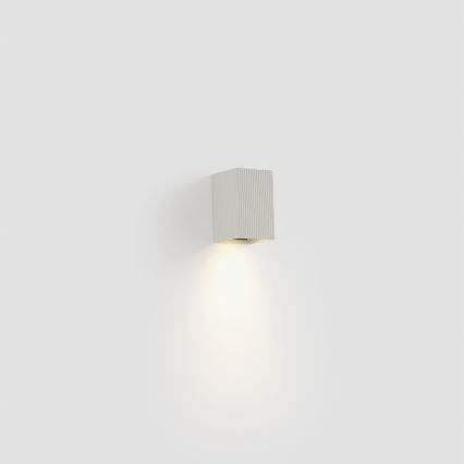 FARO 40534 - Væglampe SOLE 1xGU10/8W/230V hvid rillet kantet