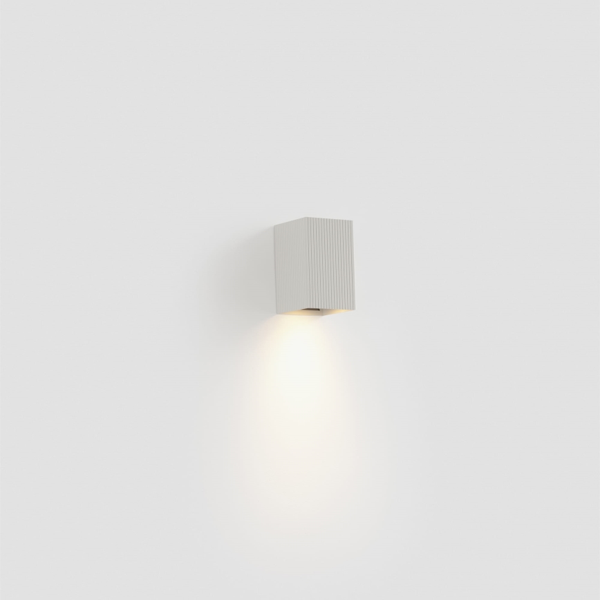 FARO 40534 - Væglampe SOLE 1xGU10/8W/230V hvid rillet kantet