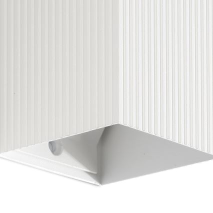 FARO 40534 - Væglampe SOLE 1xGU10/8W/230V hvid rillet kantet