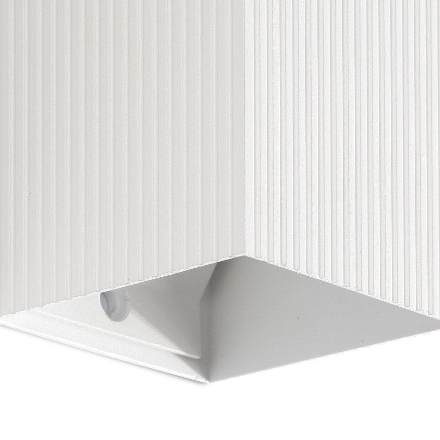 FARO 40534 - Væglampe SOLE 1xGU10/8W/230V hvid rillet kantet