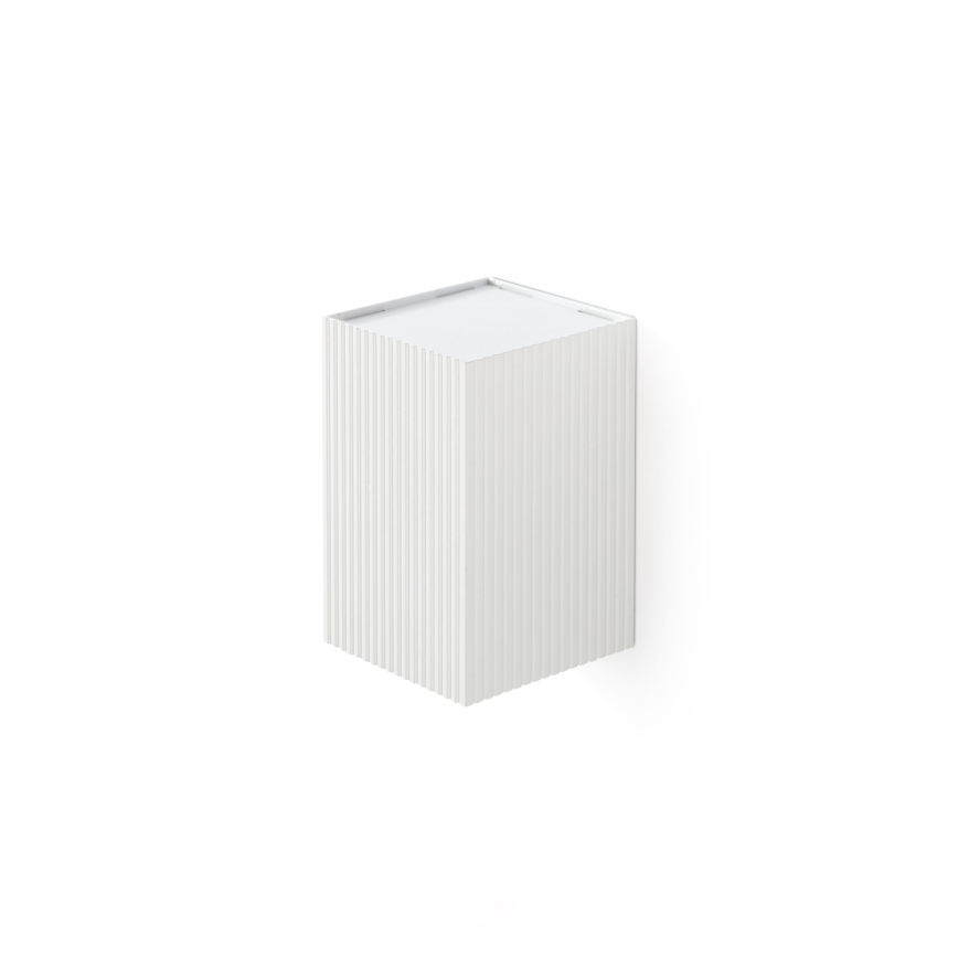 FARO 40534 - Væglampe SOLE 1xGU10/8W/230V hvid rillet kantet