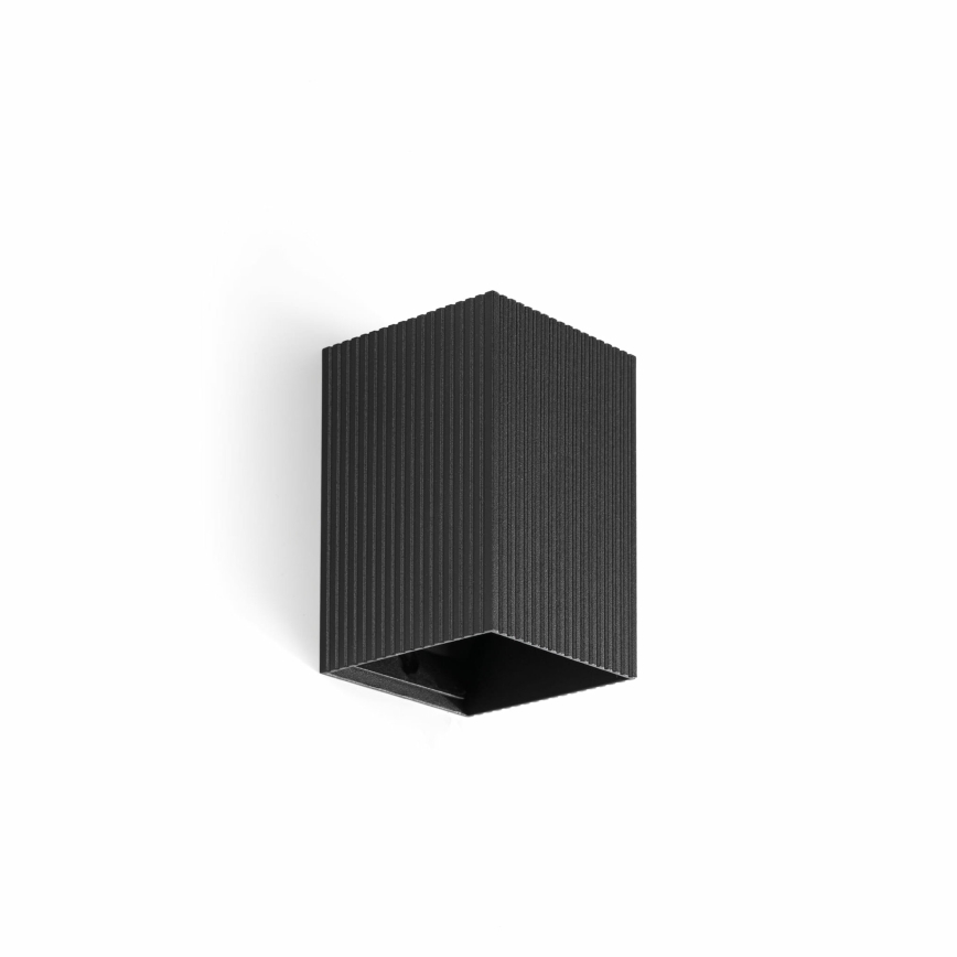 FARO 40535 - Væglampe SOLE 1xGU10/8W/230V sort rillet kantet