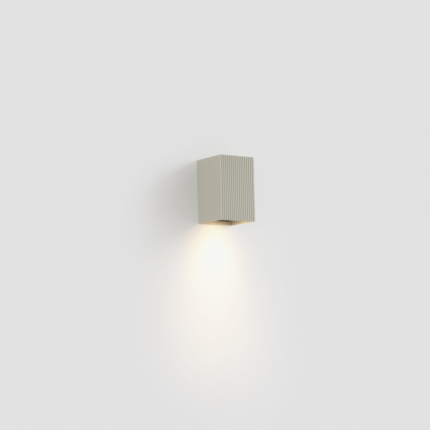 FARO 40536 - Væglampe SOLE 1xGU10/8W/230V grå rillet kantet