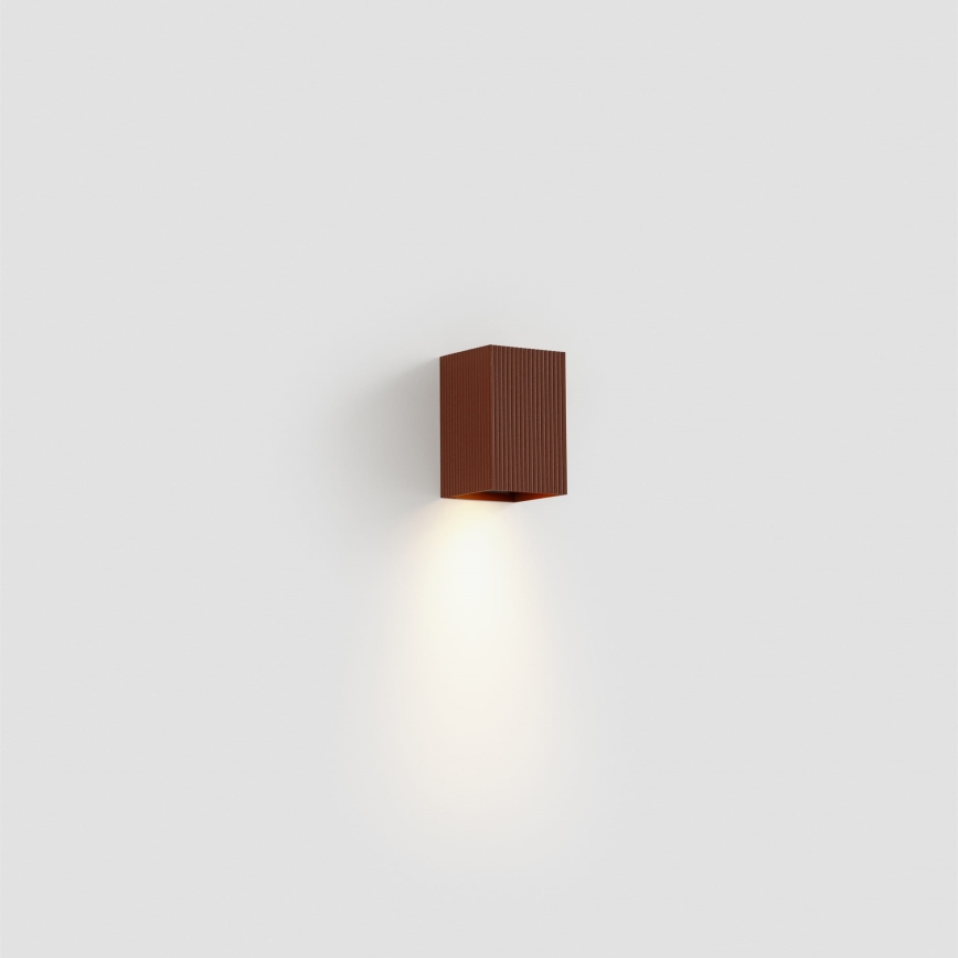 FARO 40537 - Væglampe SOLE 1xGU10/8W/230V mursten rillet kantet