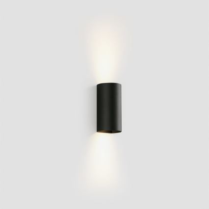 FARO 40539 - Væglampe SOLE 2xGU10/8W/230V sort rund