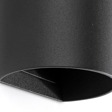 FARO 40539 - Væglampe SOLE 2xGU10/8W/230V sort rund