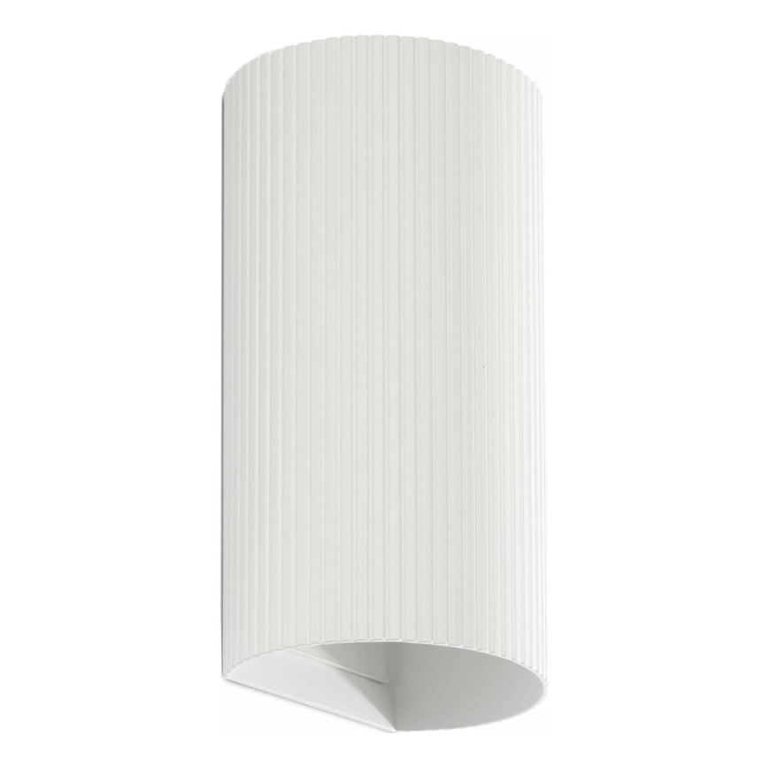 FARO 40542 - Væglampe SOLE 2xGU10/8W/230V hvid rillet rund