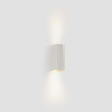 FARO 40542 - Væglampe SOLE 2xGU10/8W/230V hvid rillet rund