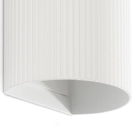 FARO 40542 - Væglampe SOLE 2xGU10/8W/230V hvid rillet rund