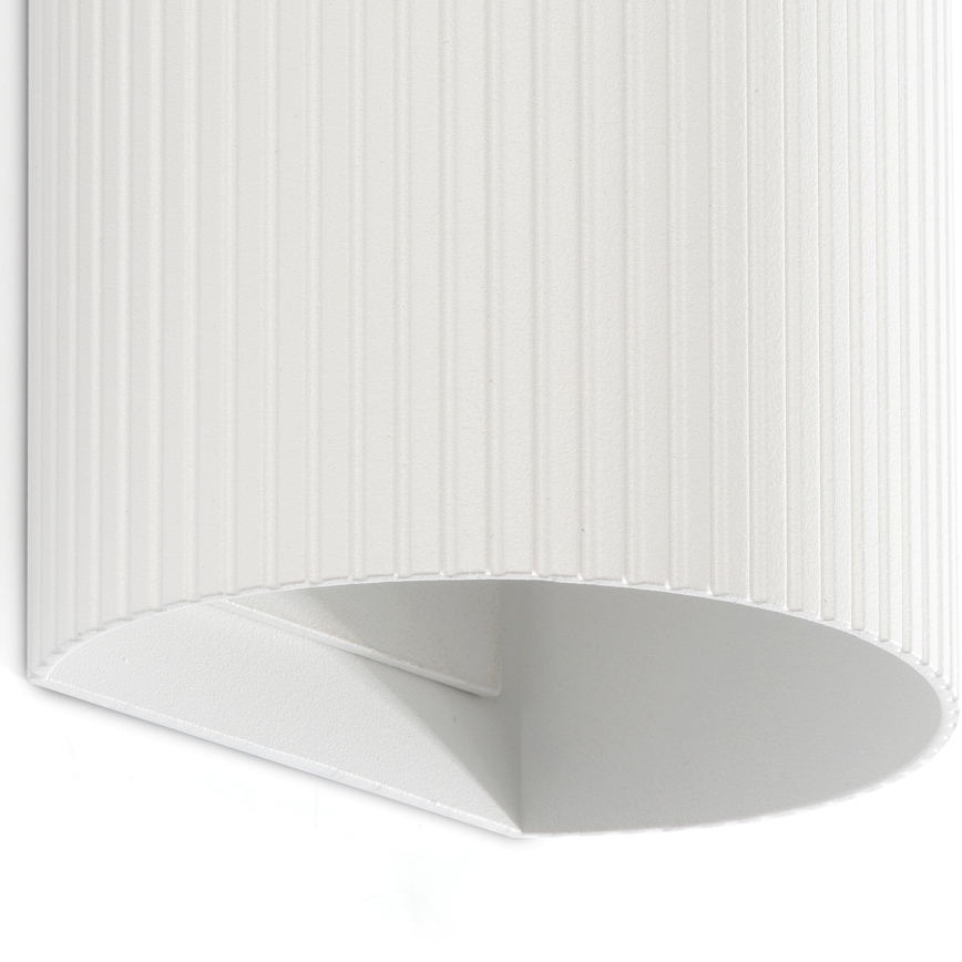 FARO 40542 - Væglampe SOLE 2xGU10/8W/230V hvid rillet rund