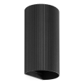 FARO 40543 - Væglampe SOLE 2xGU10/8W/230V sort rillet rund