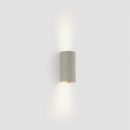 FARO 40544 - Væglampe SOLE 2xGU10/8W/230V grå rillet rund