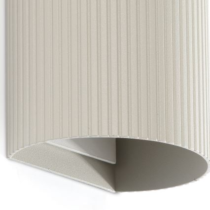 FARO 40544 - Væglampe SOLE 2xGU10/8W/230V grå rillet rund