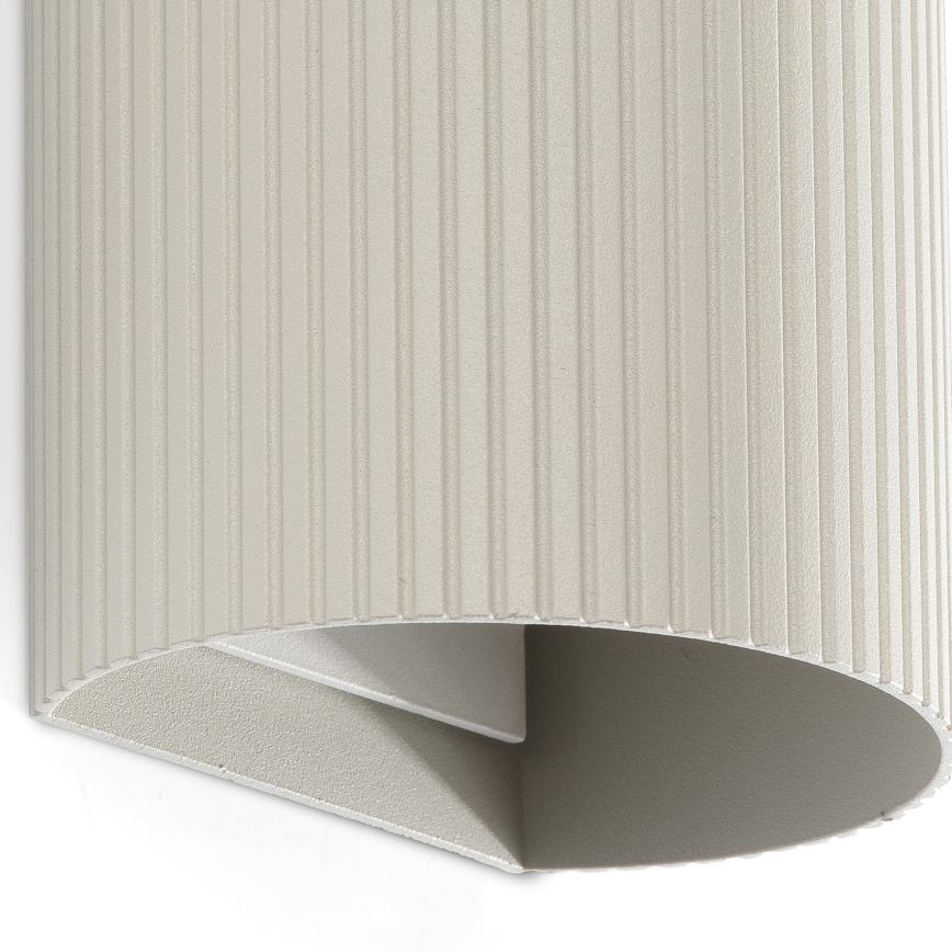 FARO 40544 - Væglampe SOLE 2xGU10/8W/230V grå rillet rund