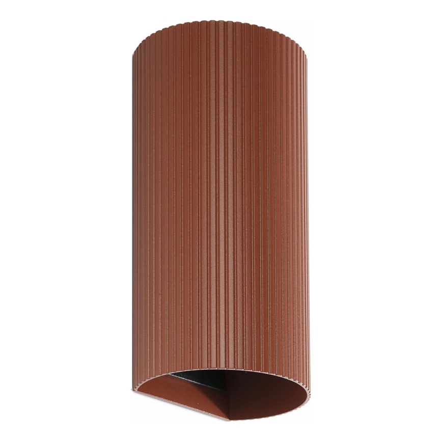 FARO 40545 - Væglampe SOLE 2xGU10/8W/230V mursten rillet rund