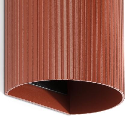 FARO 40545 - Væglampe SOLE 2xGU10/8W/230V mursten rillet rund