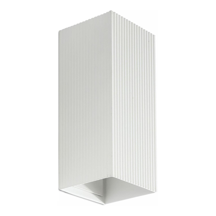 FARO 40565 - Væglampe SOLE 2xGU10/8W/230V hvid rillet kantet