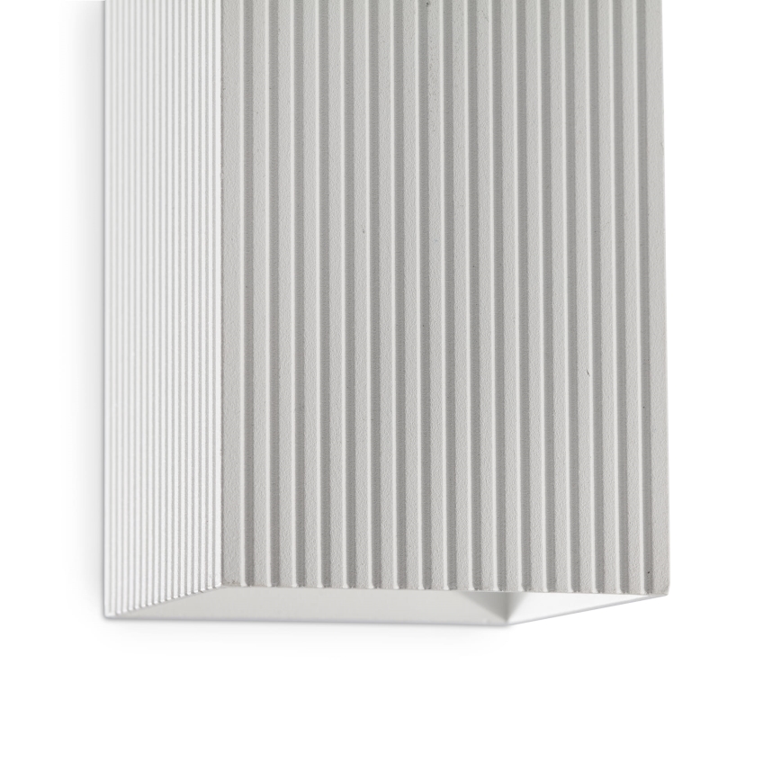 FARO 40565 - Væglampe SOLE 2xGU10/8W/230V hvid rillet kantet