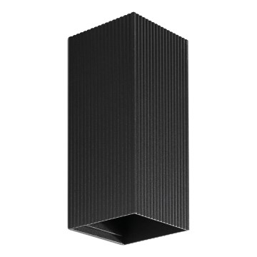 FARO 40566 - Væglampe SOLE 2xGU10/8W/230V sort rillet kantet
