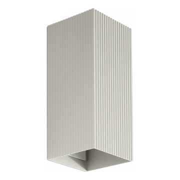 FARO 40567 - Væglampe SOLE 2xGU10/8W/230V grå rillet kantet