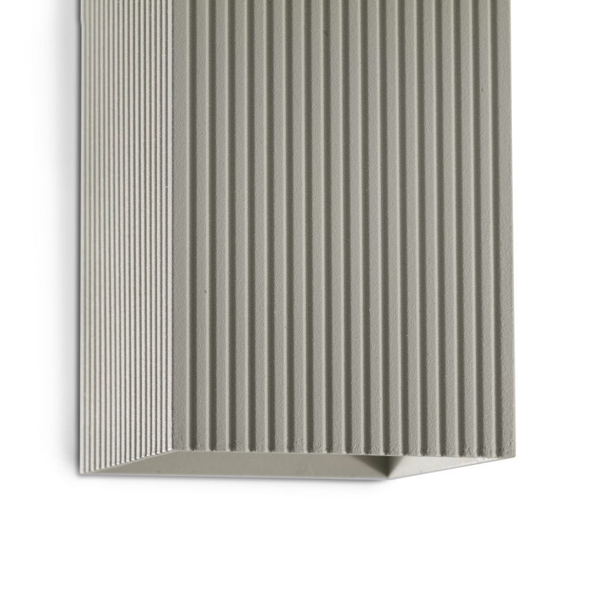 FARO 40567 - Væglampe SOLE 2xGU10/8W/230V grå rillet kantet