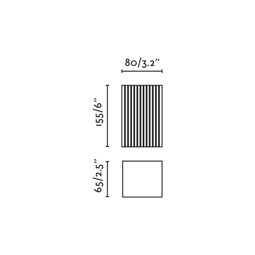 FARO 40568 - Væglampe SOLE 2xGU10/8W/230V mursten rillet kantet