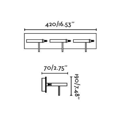 FARO 40805 - LED væglampe BOREAL 3xLED/5W/230V