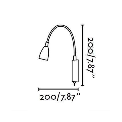 FARO 40994 - Væglampe LOKE LED/3W/230V