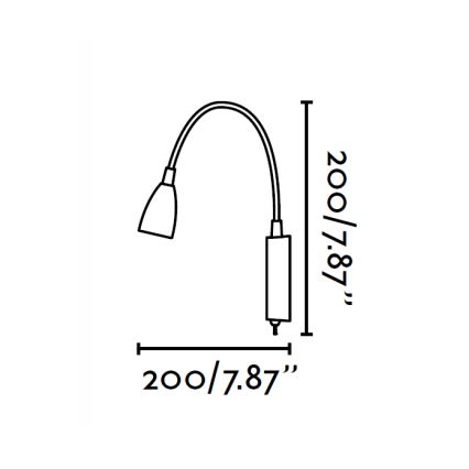 FARO 41019 - LED væglampe LOKE LED/3W/230V