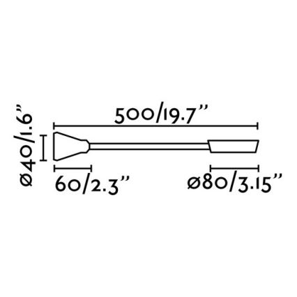 FARO 41030 - LED væglampe BEL LED/3W/230V sort