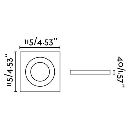 FARO 43402 - Ramme til indbygningsspot ARGÓN hvid