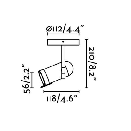 Faro 43530 - Spotlight ORLEANS 1xGU10/8W/230V sort