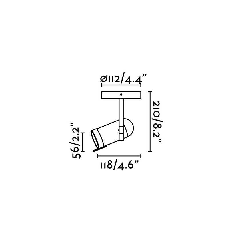 Faro 43530 - Spotlight ORLEANS 1xGU10/8W/230V sort