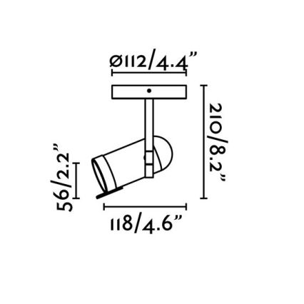 Faro 43531 - Spotlight ORLEANS 1xGU10/8W/230V sølv/sort