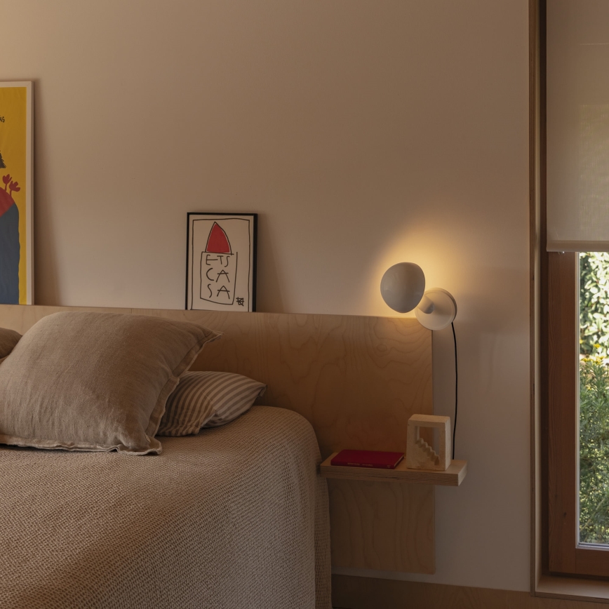 FARO 56101 - Bordlampe med klemme 2-i-1 BELA 1xE27/15W/230V hvid